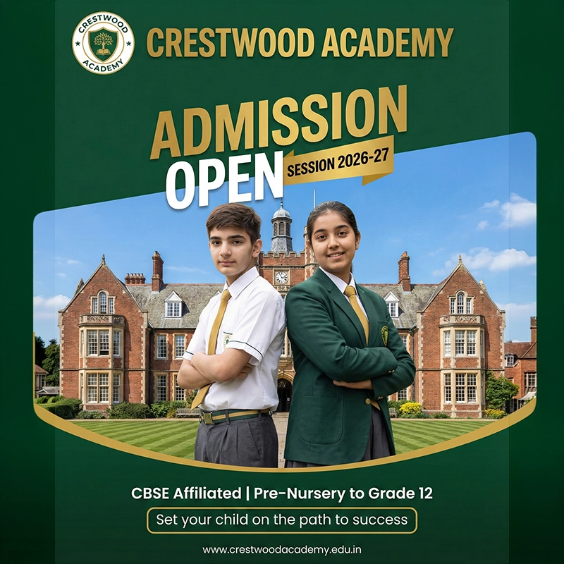 Grid of custom branded social media posts for school admissions